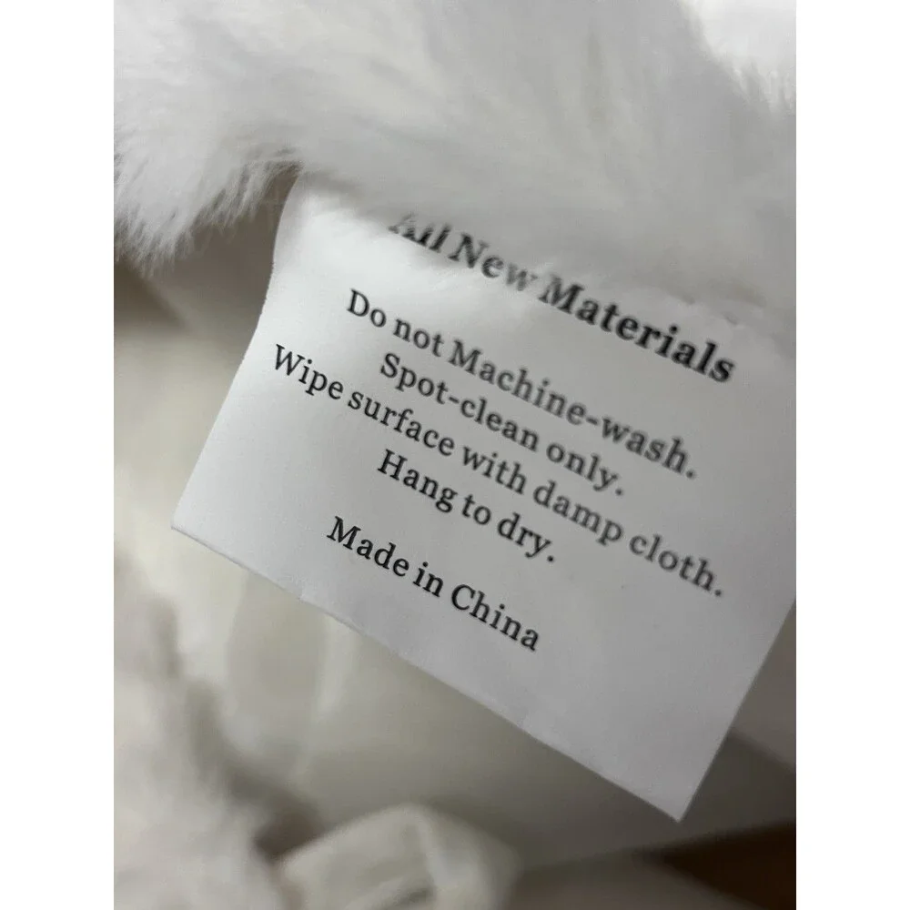 White Plush Faux Fur Christmas Tree Skirt 50